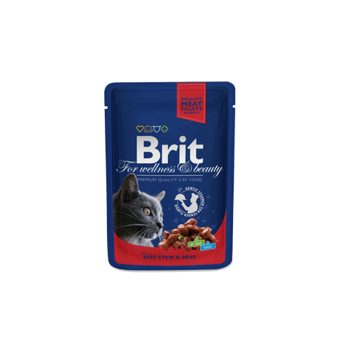  Brit Blue Cat Wet | Beef Stew & Peas - Pet Premium Food