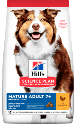 Hills Science Plan Medium Mature Adult 7+ Dog with Chicken | 14 kg