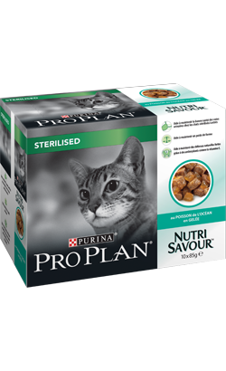Pro Plan Cat Sterilized NutriSavour with Ocean Fish | Wet (Sachet) | 10 x 85 g