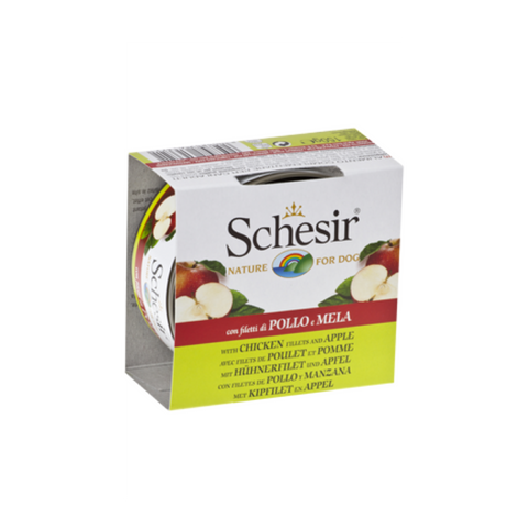  Schesir Dog Filete de Frango com Maça em Gelatina | Wet (Lata) | 10 x 150 g - Pet Premium Food